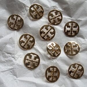 TORY BURCH Gold Logo Buttons 11total